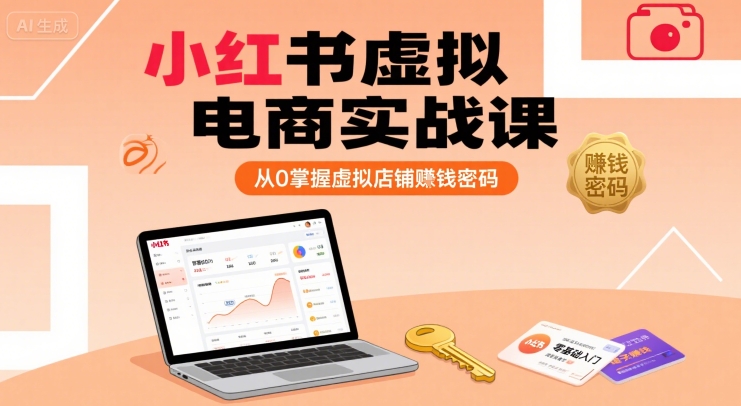 小红书虚拟电商实战课，从0掌握虚拟店铺賺钱密码——生财有道创业项目网-生财有道