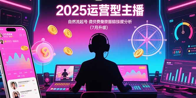 （15508期）2025运营型主播：自然流起号，微付费投放技巧，罗盘数据深度解析(7月更新)_生财有道创业项目网-生财有道