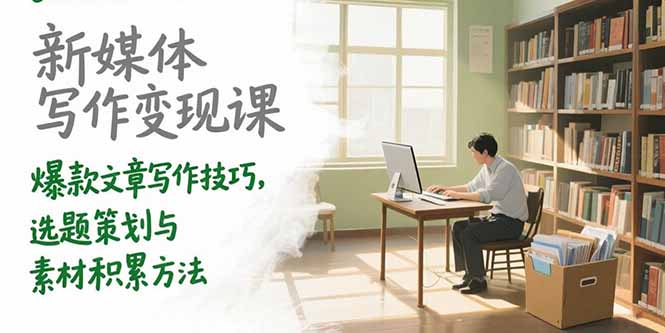 （15345期）新媒体写作变现课，爆款文章写作技巧，选题策划与素材积累方法_生财有道创业项目网-生财有道