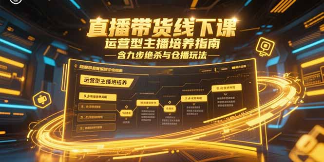 （15281期）直播带货线下课，运营型主播培养指南，含九步绝杀与仓播玩法_生财有道创业项目网-生财有道