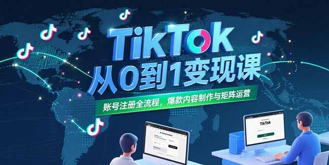 （15346期）TikTok从0到1变现课，账号注册全流程，爆款内容制作与矩阵运营_生财有道创业项目网-生财有道