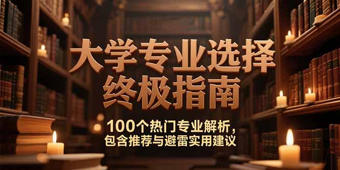 （15261期）付费文：大学专业选择终极指南,100个热门专业解析,包含推荐与避雷实用建议_生财有道创业项目网-生财有道