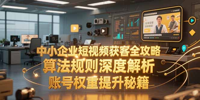 （15326期）中小企业短视频获客全攻略，算法规则深度解析，账号权重提升秘籍_生财有道创业项目网-生财有道