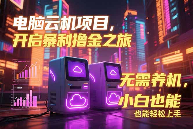 （15323期）电脑云机项目 暴力撸金玩法，不需要养机 配置没有要求 单机100个窗口一…_生财有道创业项目网-生财有道