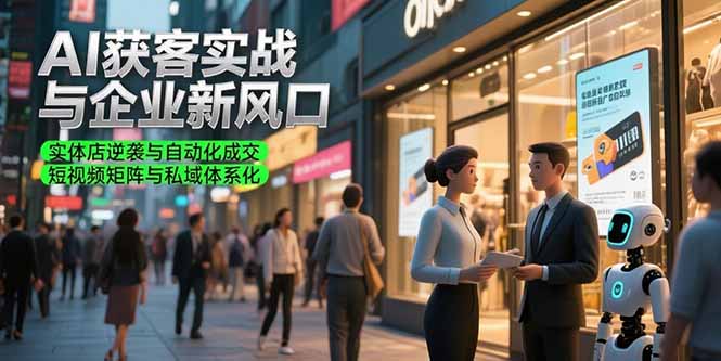 （15348期）AI获客实战与企业新风口，实体店逆袭与自动化成交 短视频矩阵与私域体系化_生财有道创业项目网-生财有道