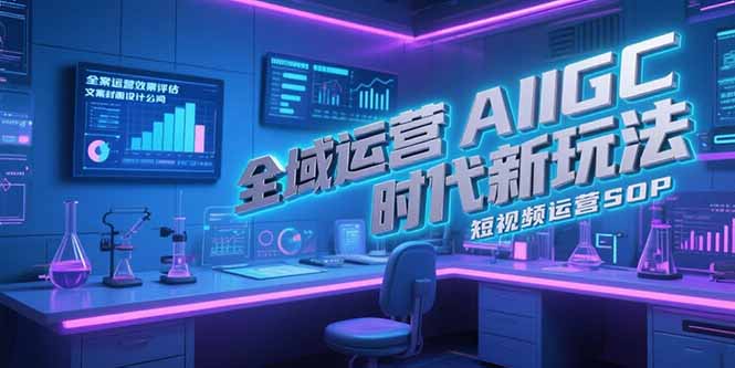 （15327期）全域运营AIGC时代新玩法，文案封面设计公式，短视频运营SOP_生财有道创业项目网-生财有道