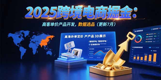 （15512期）2025跨境电商掘金：蓝海市场定位，高客单价产品开发，数据选品(更新7月)_生财有道创业项目网-生财有道