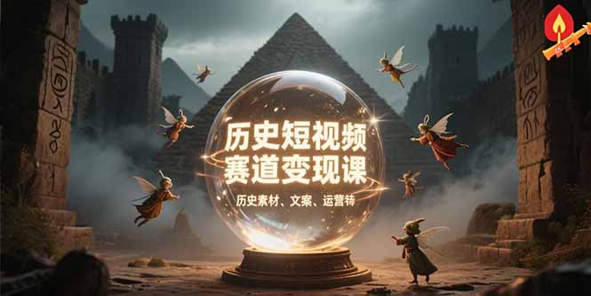 图片[1]-（15386期）历史短视频赛道变现课，百集素材库应用，文案剪辑技巧，账号运营全案_生财有道创业项目网-生财有道