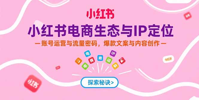 （15350期）小红书电商生态与IP定位，账号运营与流量密码，爆款文案与内容创作_生财有道创业项目网-生财有道