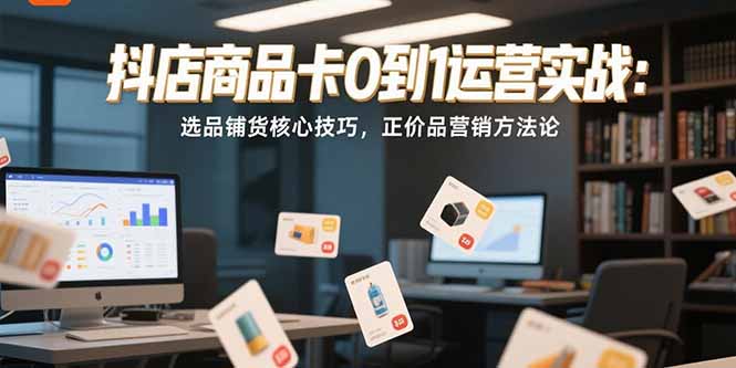 （15329期）抖店商品卡0到1运营实战：选品铺货核心技巧，正价品营销方法论_生财有道创业项目网-生财有道