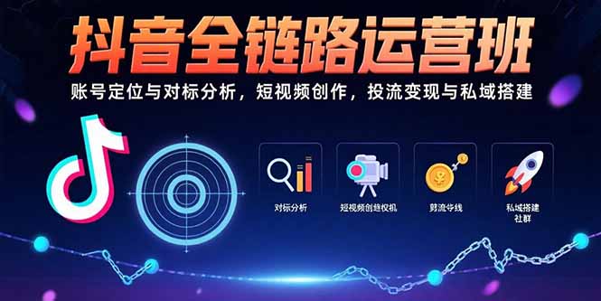 （15525期）抖音全链路运营班：账号定位与对标分析，短视频创作，投流变现与私域搭建_生财有道创业项目网-生财有道