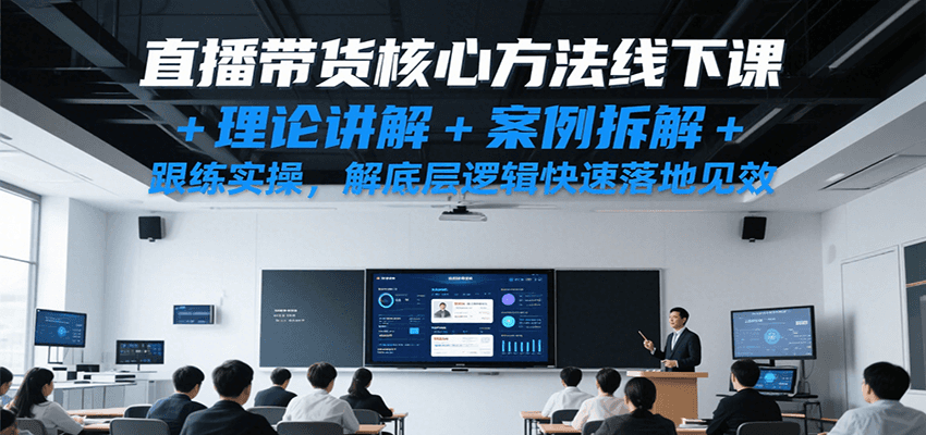 直播带货核心方法线下课，理论讲解+案例拆解+跟练实操，解底层逻辑快速落地见效_生财有道创业网-生财有道