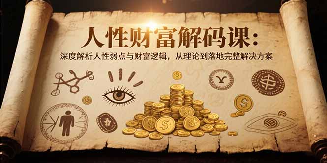 （15434期）人性财富解码课6.0：深度解析人性弱点与财富逻辑，理论到落地完整解决方案_生财有道创业项目网-生财有道