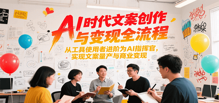 AI时代文案创作与变现全流程，从工具使用者进阶为AI指挥官，实现文案量产与商业变现_生财有道创业网-生财有道