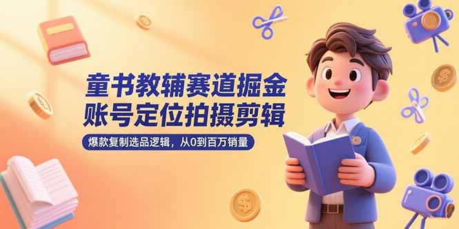 （15326期）童书教辅赛道掘金，账号定位拍摄剪辑，爆款复制选品逻辑，从0到百万销量_生财有道创业项目网-生财有道