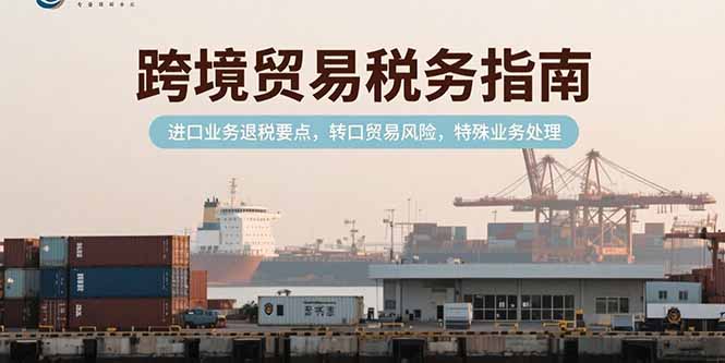 （15381期）跨境贸易税务指南，进口业务退税要点，转口贸易风险，特殊业务处理_生财有道创业项目网-生财有道