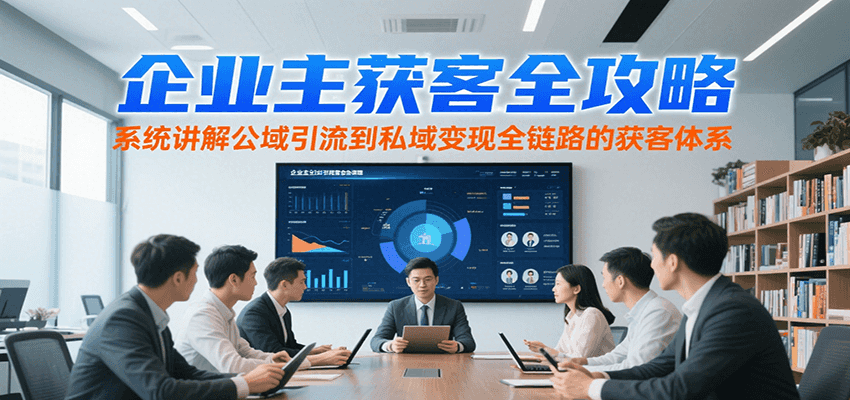 企业主获客全攻略，系统讲解公域引流到私域变现全链路的获客体系_生财有道创业网-生财有道