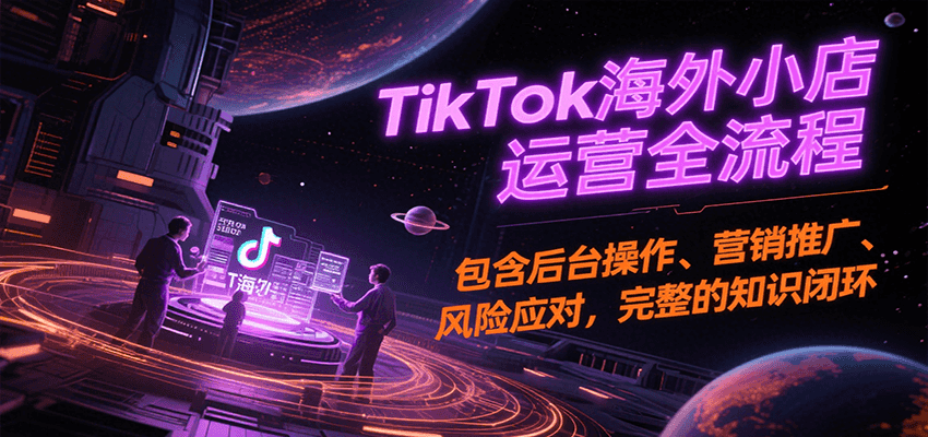 TikTok海外小店运营全流程，包含后台操作、营销推广、风险应对，完整的知识闭环_生财有道创业网-生财有道