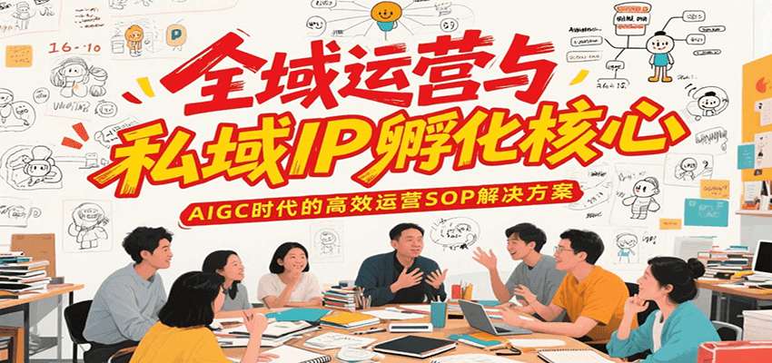 全域运营与私域IP孵化核心，AIGC时代的高效运营SOP解决方案_生财有道创业网-生财有道