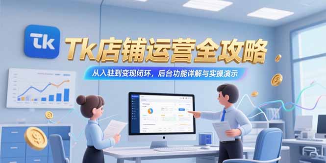 （15345期）Tk店铺运营全攻略，从入驻到变现闭环，后台功能详解与实操演示_生财有道创业项目网-生财有道