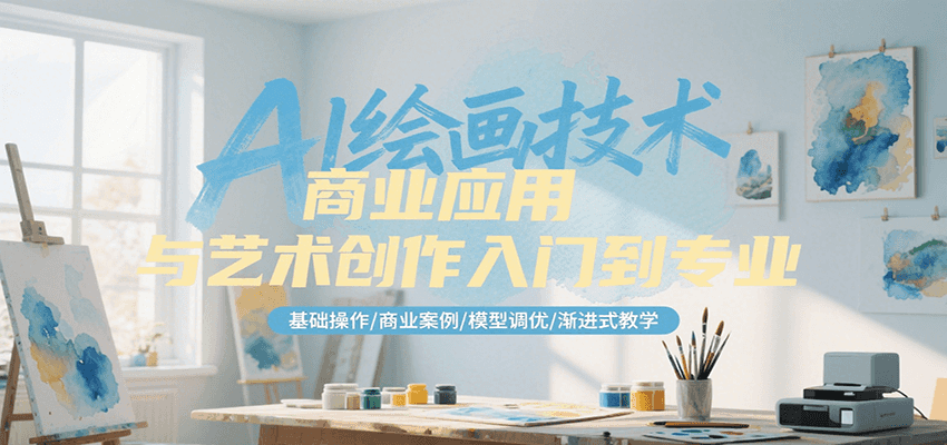 AI绘画技术商业应用与艺术创作入门到专业，基础操作/商业案例/模型调优/渐进式教学_生财有道创业网-生财有道