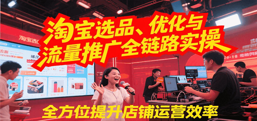 淘宝选品、优化与流量推广全链路实操，全面提升店铺运营效率_生财有道创业网-生财有道