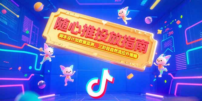 （15291期）随心推投放指南，脚本设计加数据监测，三阶段自然流拉升策略_生财有道创业项目网-生财有道