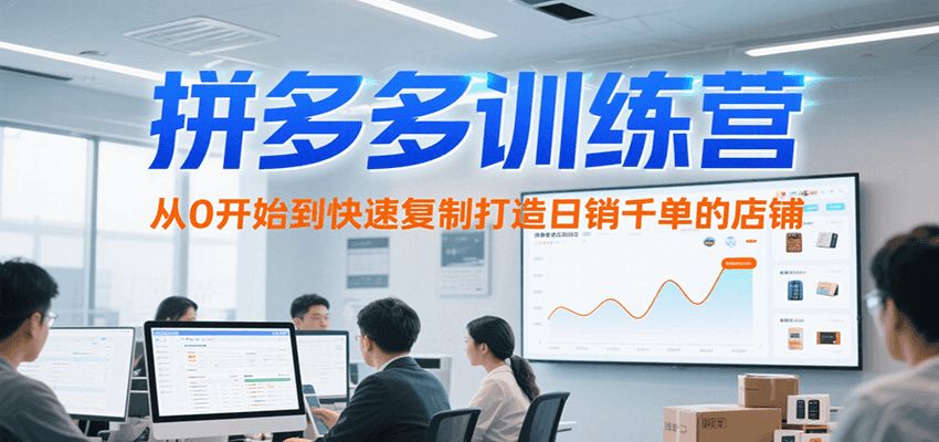 拼多多训练营，从0开始到快速复制打造日销千单的店铺（更新7月）_生财有道创业网-生财有道