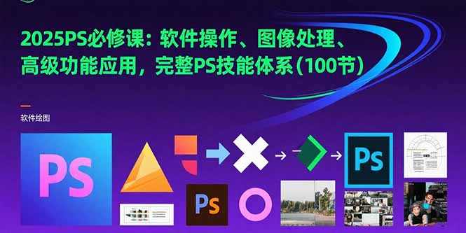 （15430期）2025PS必修课：软件操作、图像处理、高级功能应用，完整PS技能体系(100节)_生财有道创业项目网-生财有道