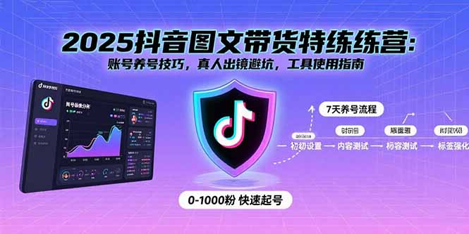（15861期）2025抖音图文带货特练营：账号养号技巧，真人出镜避坑，工具使用指南_生财有道创业项目网-生财有道