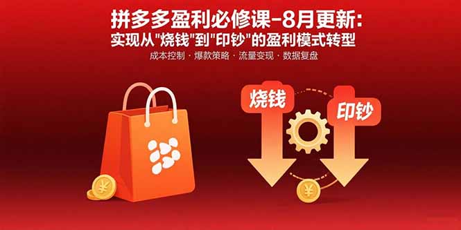（15771期）拼多多盈利必修课-8月更新：突破运营瓶颈 实现从烧钱到印钞的盈利模式转型_生财有道创业项目网-生财有道