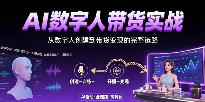 （15548期）AI数字人+带货实战：从数字人创建到带货变现的完整链路_生财有道创业项目网-生财有道