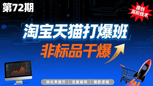 淘宝天猫打爆班原创高阶技术第72期，非标品干爆——生财有道创业项目网-生财有道