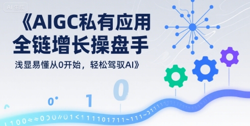 AIGC私有化应用全链增长操盘手，浅显易懂从0开始，轻松驾驭AI——生财有道创业项目网-生财有道