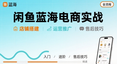 闲鱼蓝海电商实战，店铺搭建运营售后全流程——生财有道创业项目网-生财有道