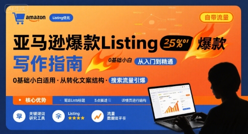 亚马逊爆款Listing写作方法，亚马逊0基础小白也能写爆款自带流量的Listing——生财有道创业项目网-生财有道