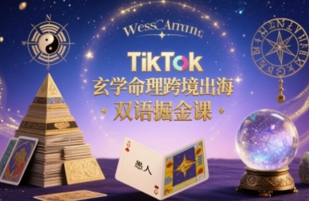 TikTok玄学命理跨境出海双语掘金课，手把手教你用命理知识精准直击海外用户痛点——生财有道创业项目网-生财有道