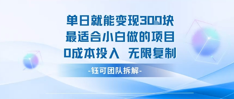 单日就能变现3张最适合小白做的项目0成本投入 无限复制——生财有道创业项目网-生财有道