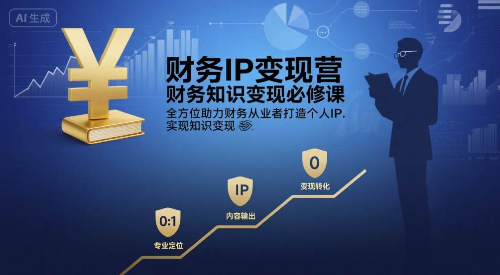 财务IP变现营，财务知识变现必修课，全方位助力财务从业者打造个人IP，实现知识变现——生财有道创业项目网-生财有道