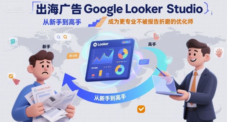 出海广告Google Looker Studio从新手到高手，成为更专业不被报告折磨的优化师——生财有道创业项目网-生财有道
