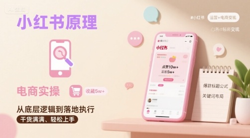 小红书原理以及详细实操流程，小红书电商教程——生财有道创业项目网-生财有道