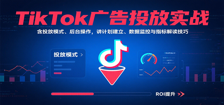 TikTok广告投放实战，含投放模式、后台操作，讲计划建立、数据监控与指标解读技巧_生财有道创业网-生财有道