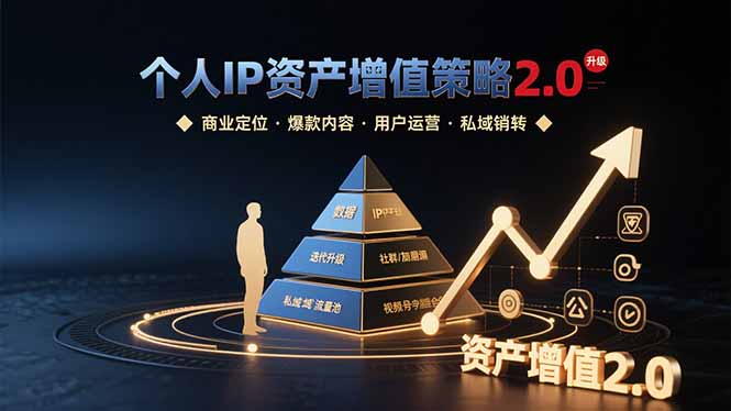 （15653期）个人IP资产增值策略2.0 拆解商业定位/爆款内容/用户运营/私域销转四大模块_生财有道创业项目网-生财有道