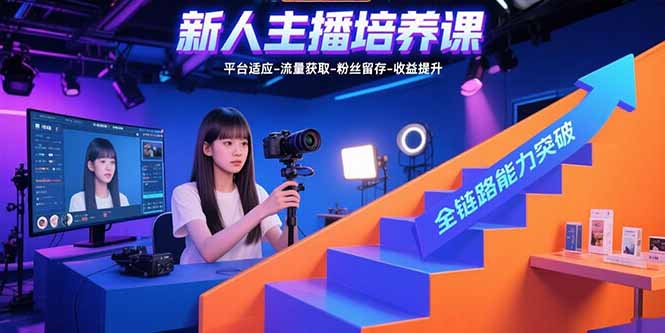 （15701期）新人主播培养课：平台适应-流量获取-粉丝留存-收益提升 全链路能力突破_生财有道创业项目网-生财有道