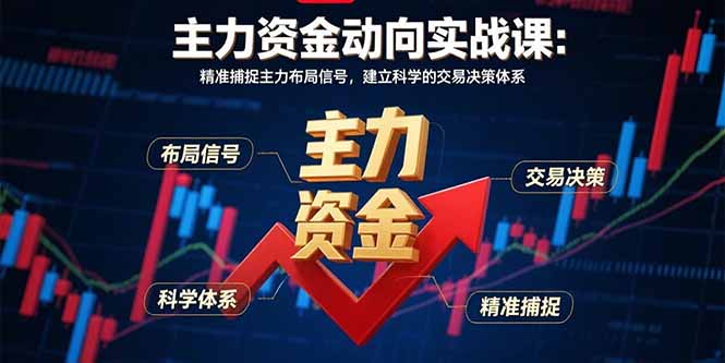 （15804期）主力资金动向实战课-8月：精准捕捉主力布局信号，建立科学的交易决策体系_生财有道创业项目网-生财有道