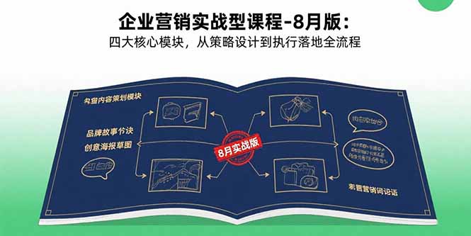 （15823期）企业营销实战型课程-8月版：四大核心模块，从策略设计到执行落地全流程_生财有道创业项目网-生财有道