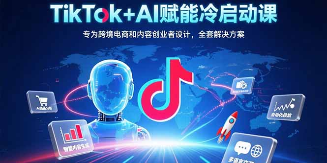 （15561期）TikTok+AI赋能冷启动课：专为跨境电商和内容创业者设计，全套解决方案_生财有道创业项目网-生财有道