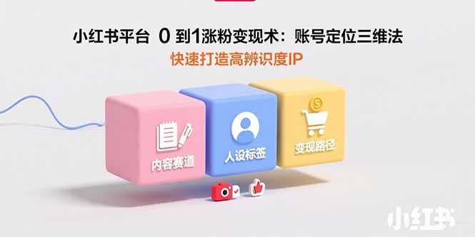 （15656期）小红书平台0到1涨粉变现术：账号定位三维法，快速打造高辨识度IP_生财有道创业项目网-生财有道