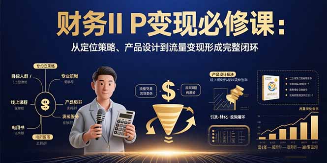 （15728期）财务IP变现必修课：从定位策略、产品设计到流量变现形成完整闭环_生财有道创业项目网-生财有道