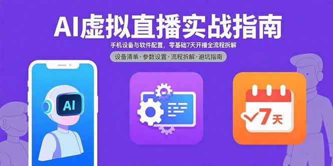 （15835期）AI虚拟直播实战指南，手机设备与软件配置，零基础7天开播全流程拆解_生财有道创业项目网-生财有道